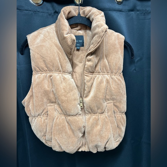 Love Tree Cozy Corduroy Puffer Vest - Picture 1 of 1